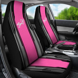 Amazing Silver Pink Horse Mustang Custom Metallic Style Printed Car Seat Covers 211901 - YourCarButBetter