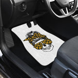 Amazing Skulls With Glasses And Bandana Sunflower Car Floor Mats 212101 - YourCarButBetter