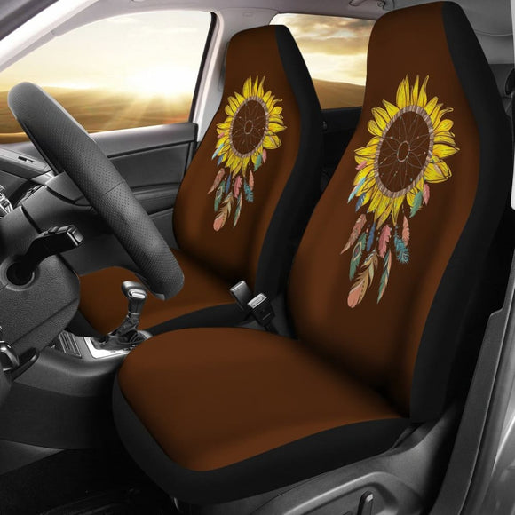 Amazing Sunflower Native Dreamcatcher Car Seat Covers 211501 - YourCarButBetter