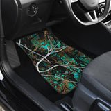 Amazing Teal Forest Hunting Camouflage Car Floor Mats 210807 - YourCarButBetter