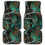 Amazing Teal Forest Hunting Camouflage Car Floor Mats 210807 - YourCarButBetter