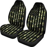 Amazing Thin Green Line American Flag Car Seat Covers 212703 - YourCarButBetter