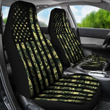 Amazing Thin Green Line American Flag Car Seat Covers 212703 - YourCarButBetter