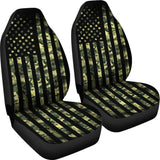 Amazing Thin Green Line American Flag Car Seat Covers 212703 - YourCarButBetter