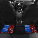 Amazing Thin Red Line American Flag Car Floor Mats 212703 - YourCarButBetter