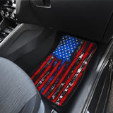 Amazing Thin Red Line American Flag Car Floor Mats 212703 - YourCarButBetter