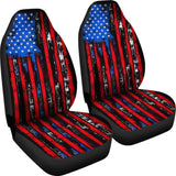 Amazing Thin Red Line American Flag Car Seat Covers 212703 - YourCarButBetter