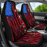 Amazing Thin Red Line American Flag Car Seat Covers 212703 - YourCarButBetter