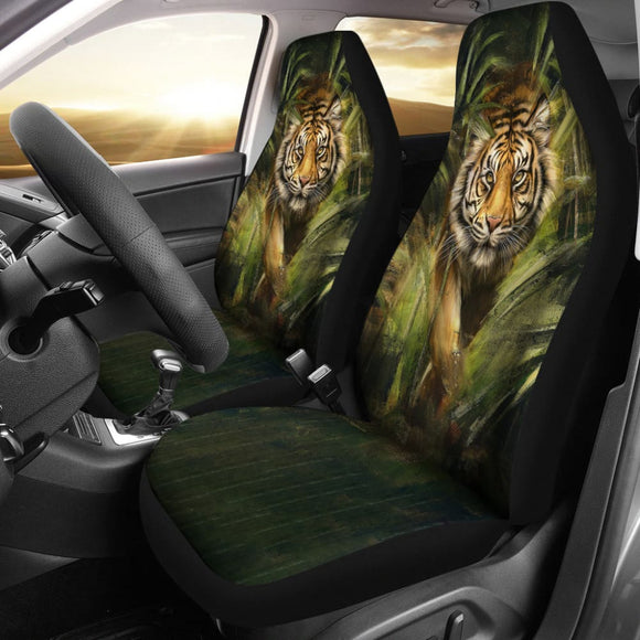 Amazing Tiger Print Car Seat Covers 212503 - YourCarButBetter