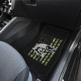 Amazing Trout Fish Custom Green American Flag Car Floor Mats 211803 - YourCarButBetter
