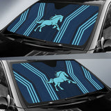 Amazing Turquoise Horse Mustang Custom Metallic Style Printed Car Auto Sun Shades 210801 - YourCarButBetter