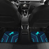 Amazing Turquoise Horse Mustang Custom Metallic Style Printed Car Floor Mats 211407 - YourCarButBetter