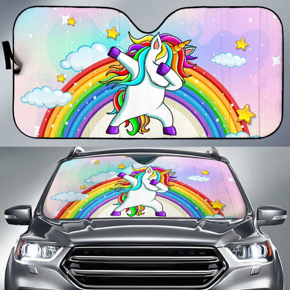 Amazing Unicorn LGBT Rainbow Love Heart Car Auto Sun Shades 210201 - YourCarButBetter