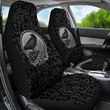 Amazing Viking Odin Raven Floral Rune Symbols Car Seat Covers 212802 - YourCarButBetter