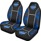 Amazing Volvo Black And Blue Themed Printed Car Seat Covers 210901 - YourCarButBetter