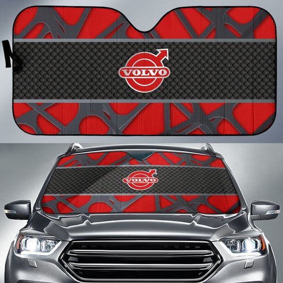 Amazing Volvo Black And Red Themed Printed Car Auto Sun Shades 210901 - YourCarButBetter