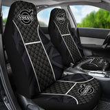 Amazing Volvo Black Themed Printed Car Seat Covers 210901 - YourCarButBetter