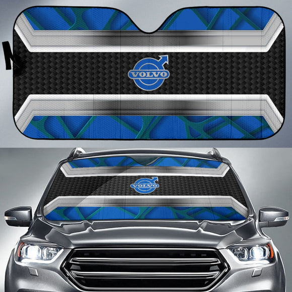 Amazing Volvo Blue Black Themed Printed Car Auto Sun Shades 210901 - YourCarButBetter