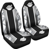 Amazing Volvo White Black Themed Printed Car Seat Covers 210901 - YourCarButBetter