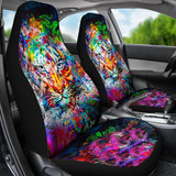 Amazing Wild Colorful Tiger Car Seat Covers 211302 - YourCarButBetter