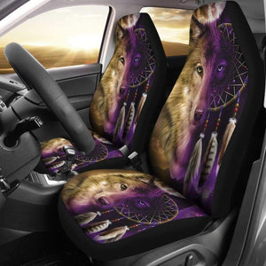 Amazing Wolf Dream Catcher Car Seat Covers 212002 - YourCarButBetter