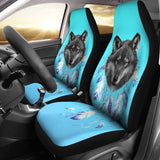 Amazing Wolf Mixed Dreamcatcher Style Car Seat Covers 210507 - YourCarButBetter
