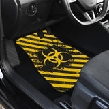 Amazing Yellow Biohazard Car Floor Mats 211401 - YourCarButBetter