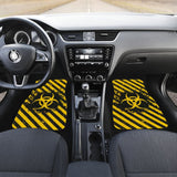 Amazing Yellow Biohazard Car Floor Mats 211401 - YourCarButBetter