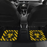 Amazing Yellow Biohazard Car Floor Mats 211401 - YourCarButBetter