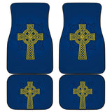 Amazing Yellow Celtic Cross Car Floor Mats 210301 - YourCarButBetter