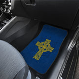 Amazing Yellow Celtic Cross Car Floor Mats 210301 - YourCarButBetter