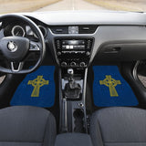 Amazing Yellow Celtic Cross Car Floor Mats 210301 - YourCarButBetter