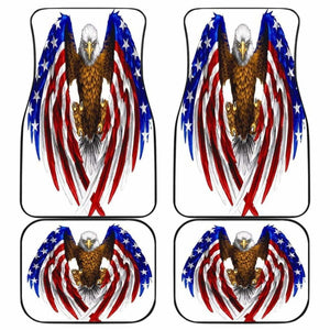 American Bald Eagle Front And Back Car Mats (Set Of 4) 110424 - YourCarButBetter