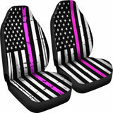 American Flag Car Seat Covers Pink Stripe (Set of 2) 203011 - YourCarButBetter