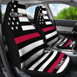 American Flag Car Seat Covers With Thin Red Line Mix GMC 212601 - YourCarButBetter