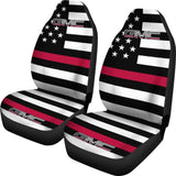 American Flag Car Seat Covers With Thin Red Line Mix GMC 212601 - YourCarButBetter