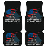 American Flag Firefighter We Don’t Know Them All But We Owe Them All Patriotic Car Floor Mats 210206 - YourCarButBetter