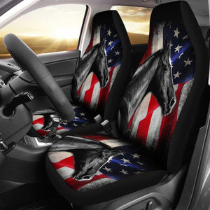 American Flag Horse Gift Who Loves Horse Car Seat Covers 210506 - YourCarButBetter