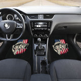 American Flag Largemouth Bass Fishing Car Floor Mats 210906 - YourCarButBetter