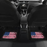 American Flag On Black Car Floor Mats 211005 - YourCarButBetter