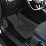 American Flag Patriotic on Black Design Car Floor Mats 212304 - YourCarButBetter