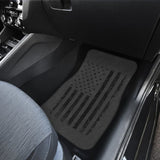 American Flag Patriotic on Black Design Car Floor Mats 212304 - YourCarButBetter