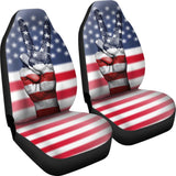 American Flag Peace Car Seat Covers 211802 - YourCarButBetter