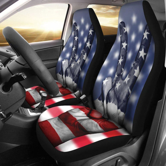 American Flag Peace Seat Covers 103131 - YourCarButBetter
