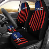 American Flag Red And Blue Mix GMC Car Seat Covers 212601 - YourCarButBetter