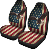 American Flag Red White And Blue Eagle Car Seat Covers 103131 - YourCarButBetter