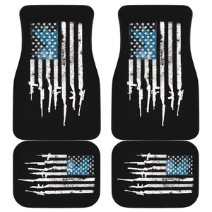 American Flag Rifles Car Floor Mats 211005 - YourCarButBetter