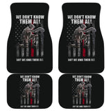 American Flag Soldier We Don’t Know Them All But We Owe Them All Patriotic Car Floor Mats 210206 - YourCarButBetter