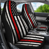 American Flag Thin Red Line Car Seat Covers 211005 - YourCarButBetter