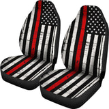 American Flag Thin Red Line Car Seat Covers 211005 - YourCarButBetter